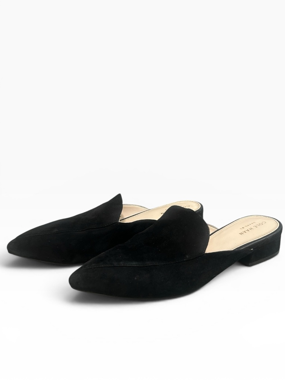 Cole Haan Piper Leather Suede Pointed-Toe Mules Women’s Size 7
